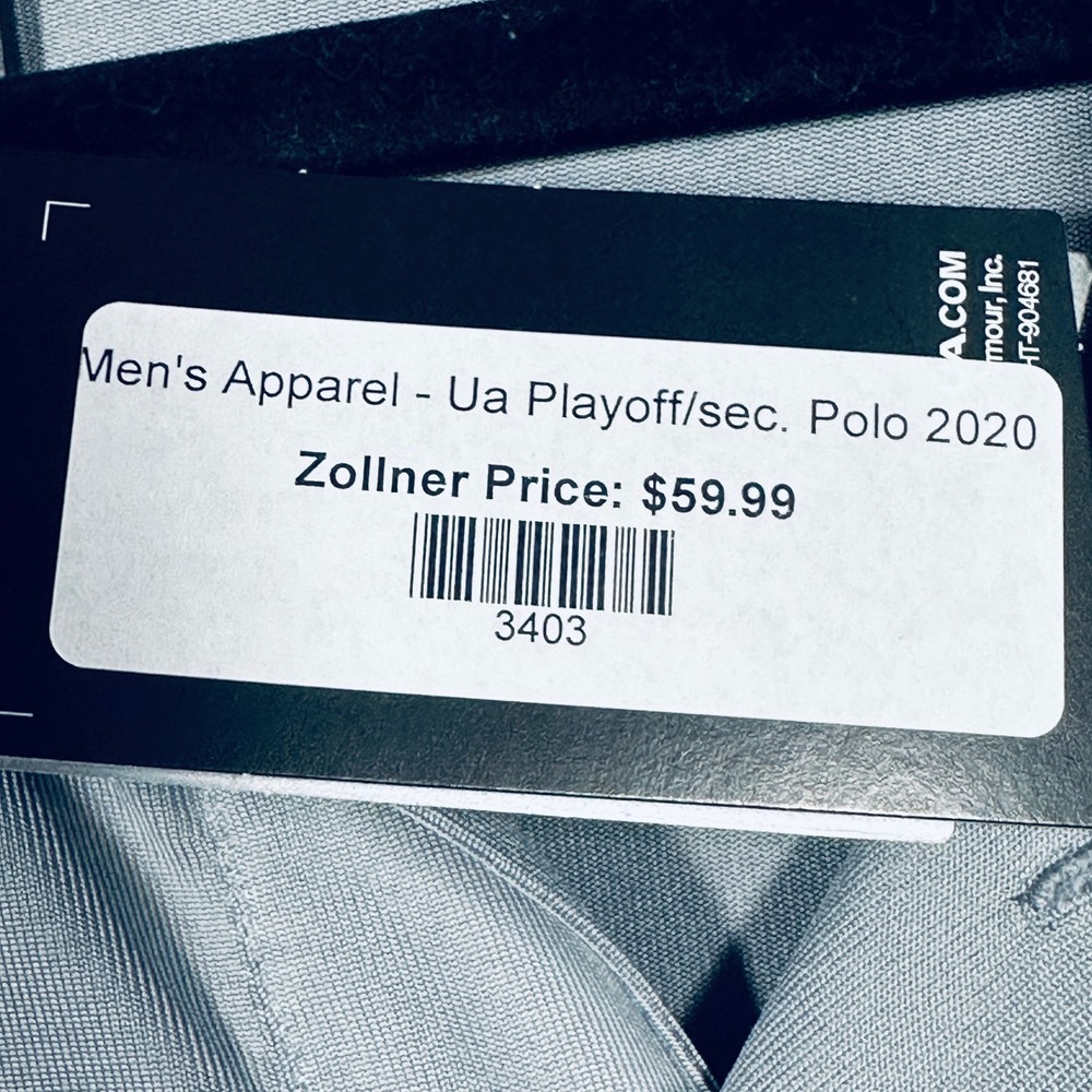Under Armour Playoff Polo Mens Medium Grey Trine Thunder Ombre Stripe Golf NWT - Picture 7 of 11